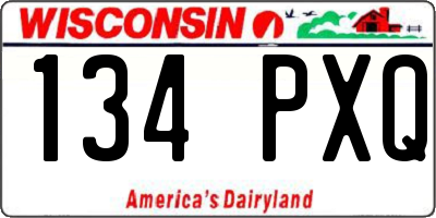WI license plate 134PXQ