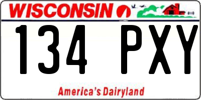 WI license plate 134PXY
