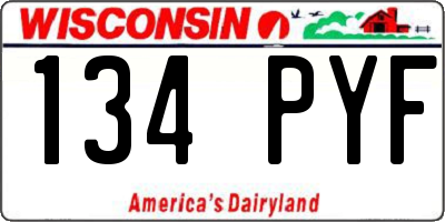 WI license plate 134PYF
