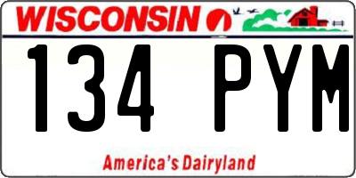 WI license plate 134PYM