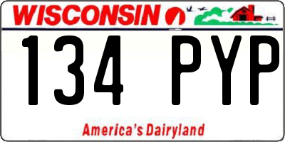 WI license plate 134PYP