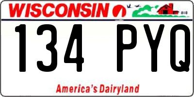 WI license plate 134PYQ