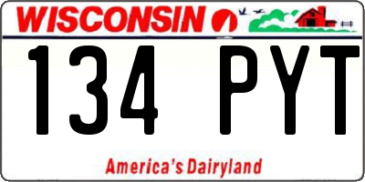 WI license plate 134PYT