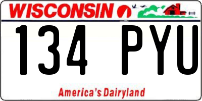 WI license plate 134PYU