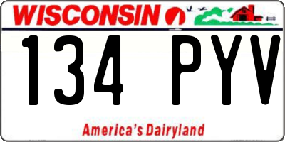 WI license plate 134PYV