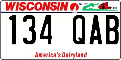 WI license plate 134QAB