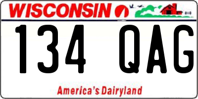 WI license plate 134QAG
