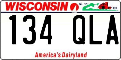 WI license plate 134QLA