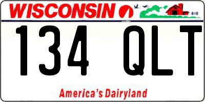 WI license plate 134QLT
