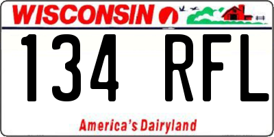 WI license plate 134RFL