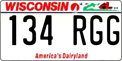 WI license plate 134RGG