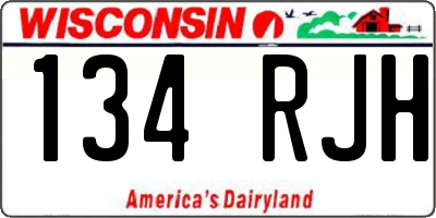 WI license plate 134RJH