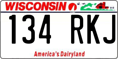 WI license plate 134RKJ