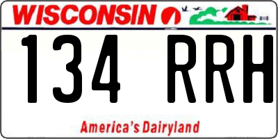 WI license plate 134RRH