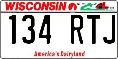 WI license plate 134RTJ