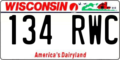WI license plate 134RWC