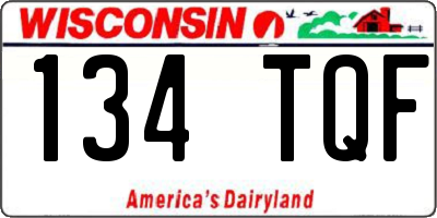 WI license plate 134TQF