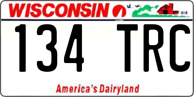WI license plate 134TRC