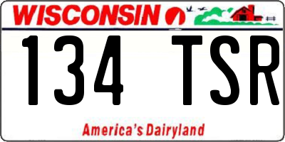 WI license plate 134TSR