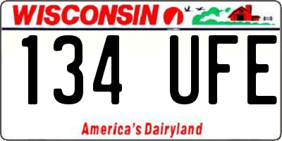 WI license plate 134UFE