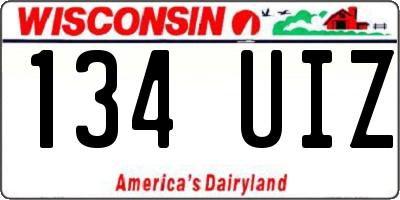 WI license plate 134UIZ