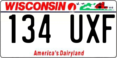 WI license plate 134UXF