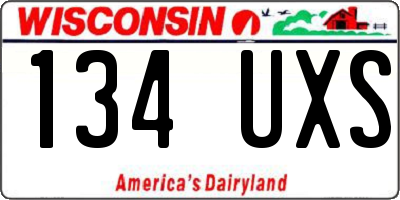 WI license plate 134UXS