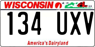 WI license plate 134UXV