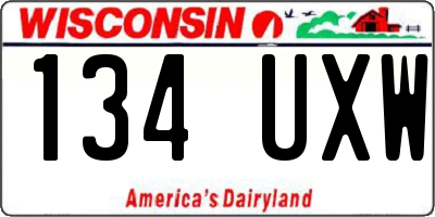 WI license plate 134UXW