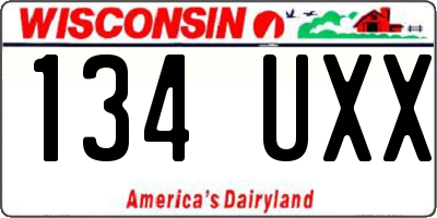 WI license plate 134UXX