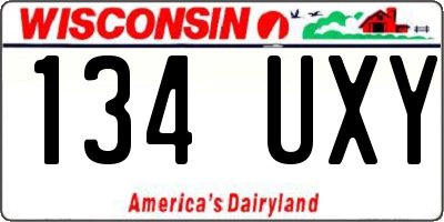 WI license plate 134UXY