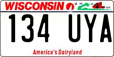 WI license plate 134UYA