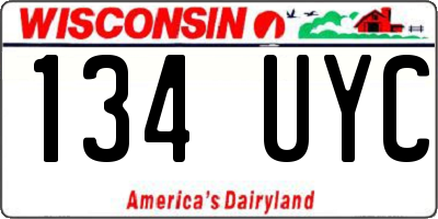 WI license plate 134UYC