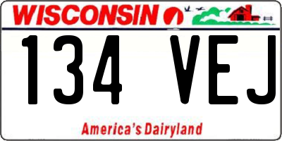 WI license plate 134VEJ