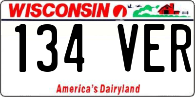 WI license plate 134VER