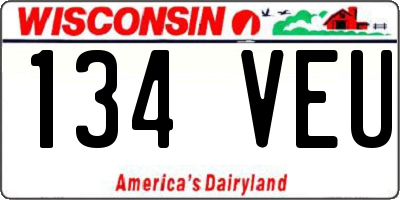 WI license plate 134VEU