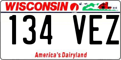 WI license plate 134VEZ