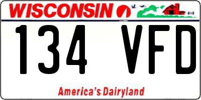 WI license plate 134VFD