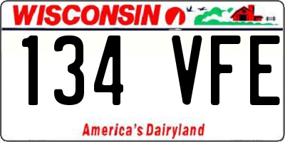 WI license plate 134VFE