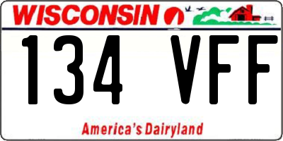 WI license plate 134VFF