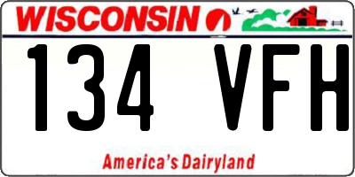 WI license plate 134VFH