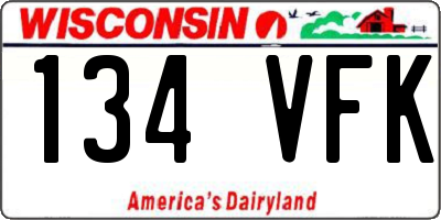 WI license plate 134VFK
