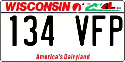 WI license plate 134VFP
