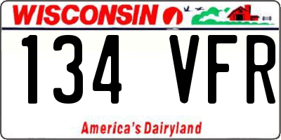 WI license plate 134VFR