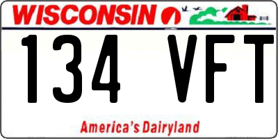 WI license plate 134VFT