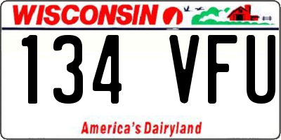 WI license plate 134VFU
