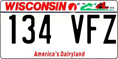 WI license plate 134VFZ