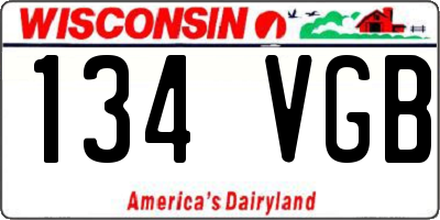 WI license plate 134VGB