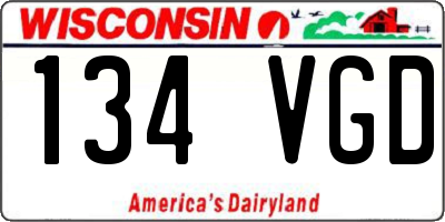 WI license plate 134VGD