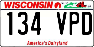 WI license plate 134VPD